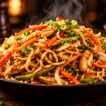 Steaming Chinese-Style Stir-Fried Noodles